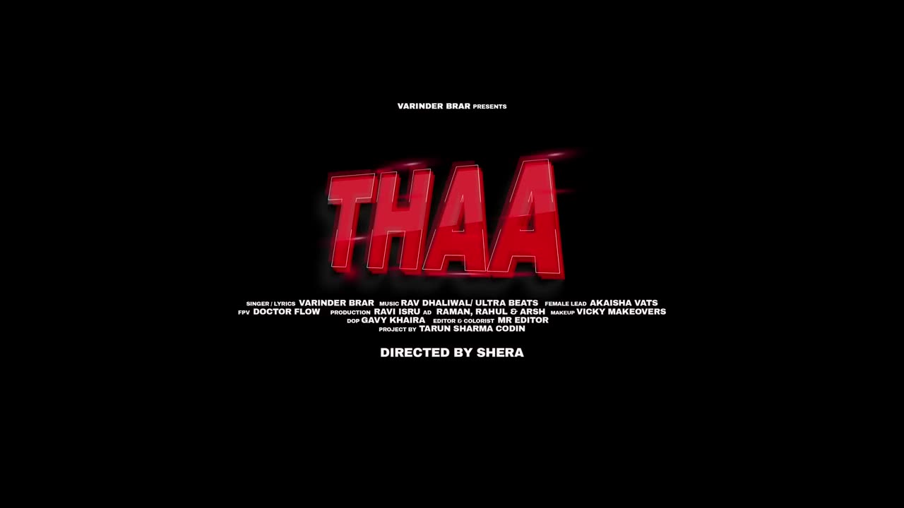 THAA - VARINDER BRAR (Official Video) | Latest Punjabi Songs 2023 | New Punjabi Song 2023