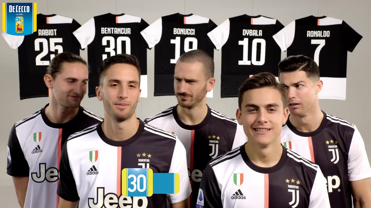 Cristiano Ronaldo, Betancur, Dybala, Rabiot e Bonucci Comercial
