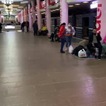Ukrainians Use Subway As Bomb Shelters