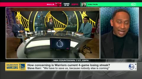 What are we talking about here_! Stephen A.'s not worried about the Warriors _ NBA Countdown