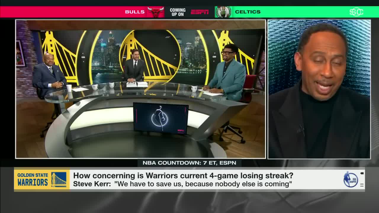 What are we talking about here_! Stephen A.'s not worried about the Warriors _ NBA Countdown