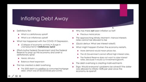 Webinar #29: Inflating Debt Away REDUX