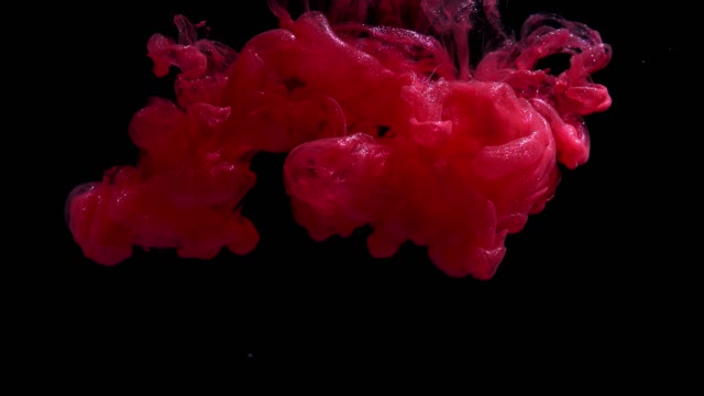 Abstract Ink Spread in Underwater 4K short relaxing video