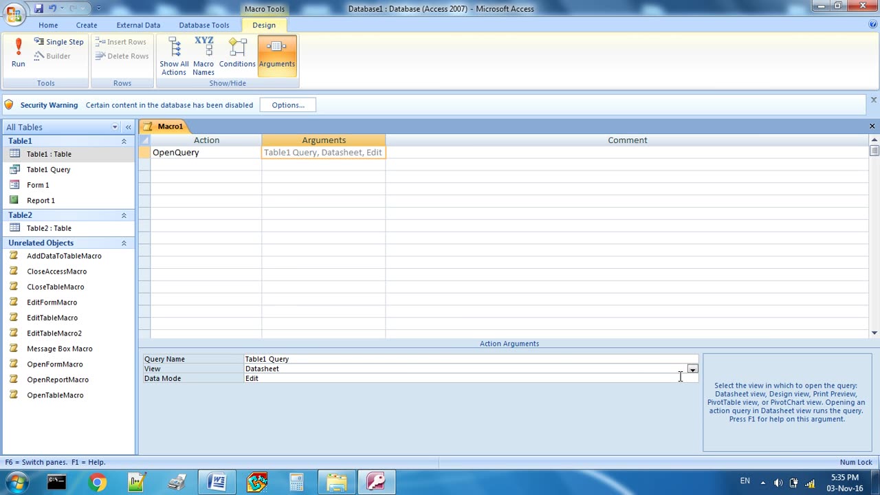 How to create MACRO in MS ACCESS with Uzma Ilyas
