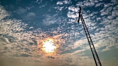 evening time with sun light