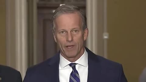 Thune Pushes Back on DeSantis Suggestion Ukraine Aid Isn’t Important