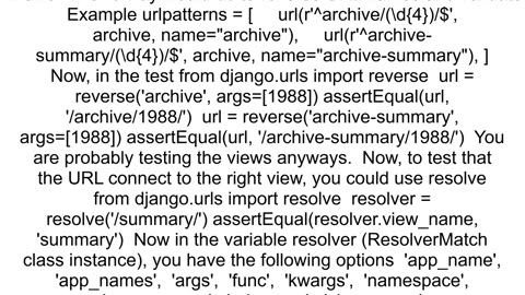 How do I unit test django urls