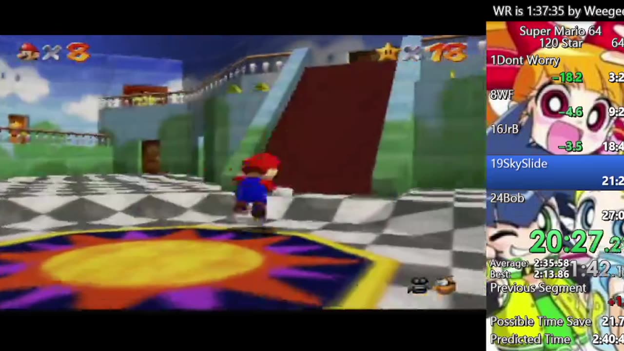 120star Speedrun no reset #4 (Super Mario 64)