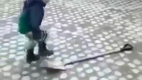 Boy vs Shovel Match