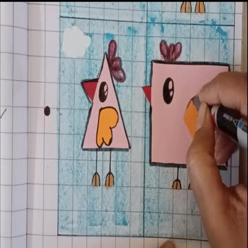 How To Create A Chicken With Shapes|Geometric Chicken Craft|TrianglePaper Craft|PaperCircleHenCraft