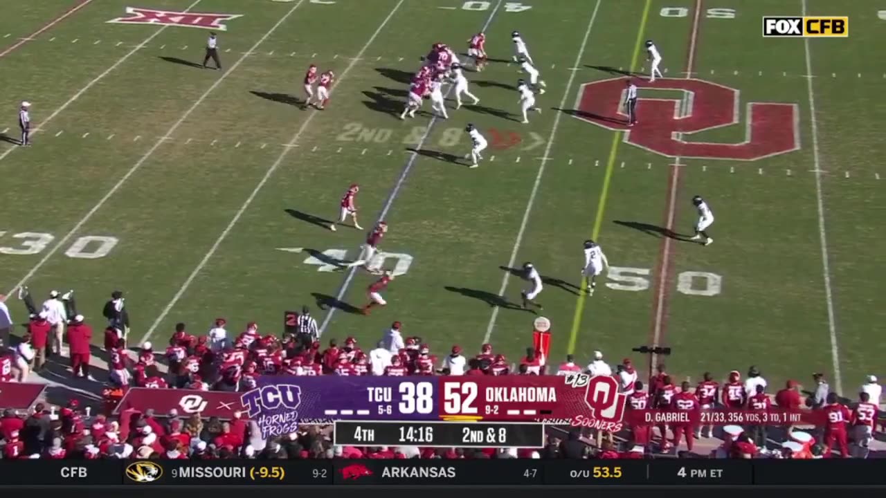 #13 Oklahoma vs TCU Highlights | College Football Week 13 | 2023 College Football