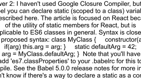 Member variables in ES6 classes