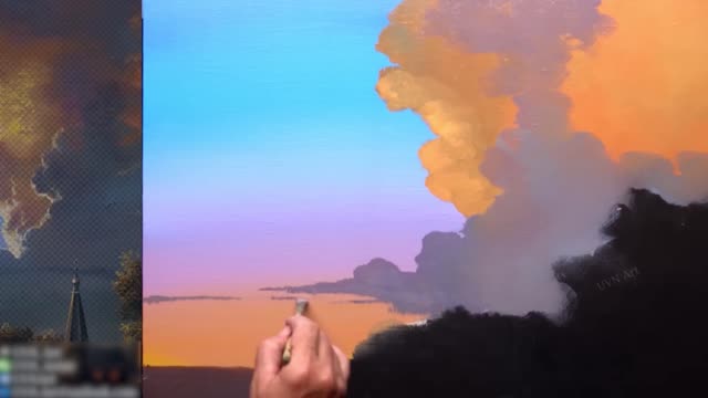 The painting process of the master of painting the sky, don't miss it if you are interested 1