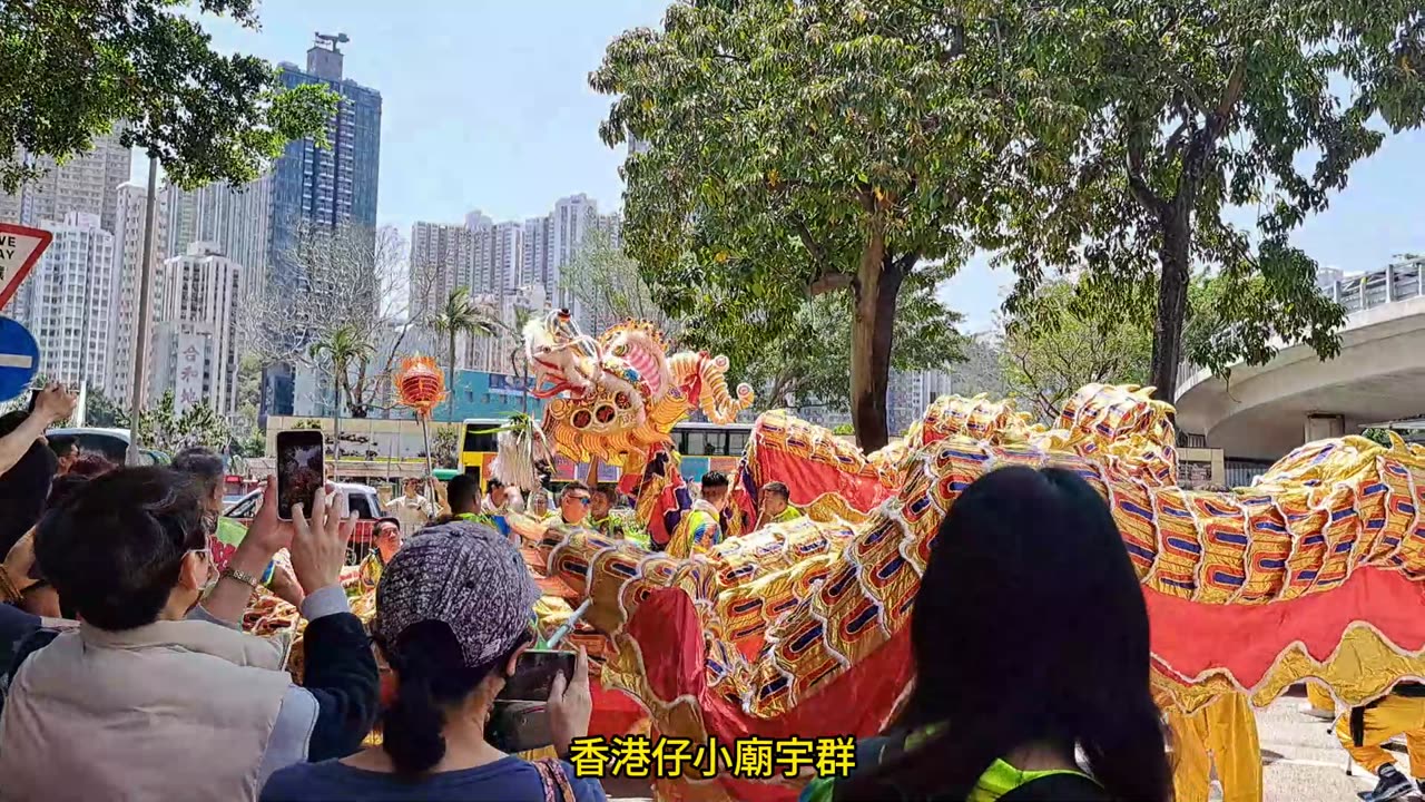 #蓮花佛堂。#香港仔恭賀觀音寶誕 #金龍醒獅巡遊(3)Golden Dragon and Lion Parade