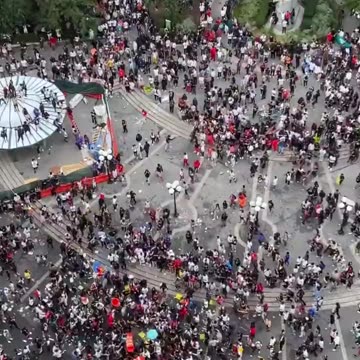 NYPD is currently responding to a significant gathering of teenagers outside Union Square Park