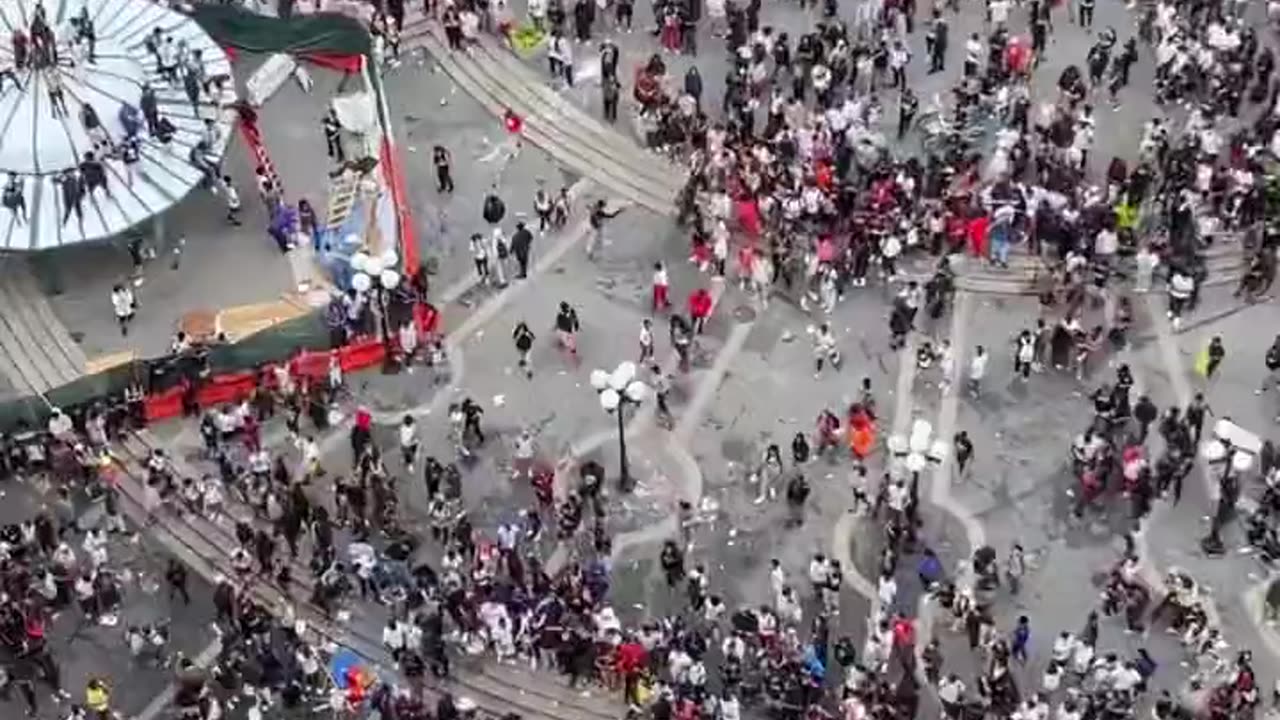 NYPD is currently responding to a significant gathering of teenagers outside Union Square Park