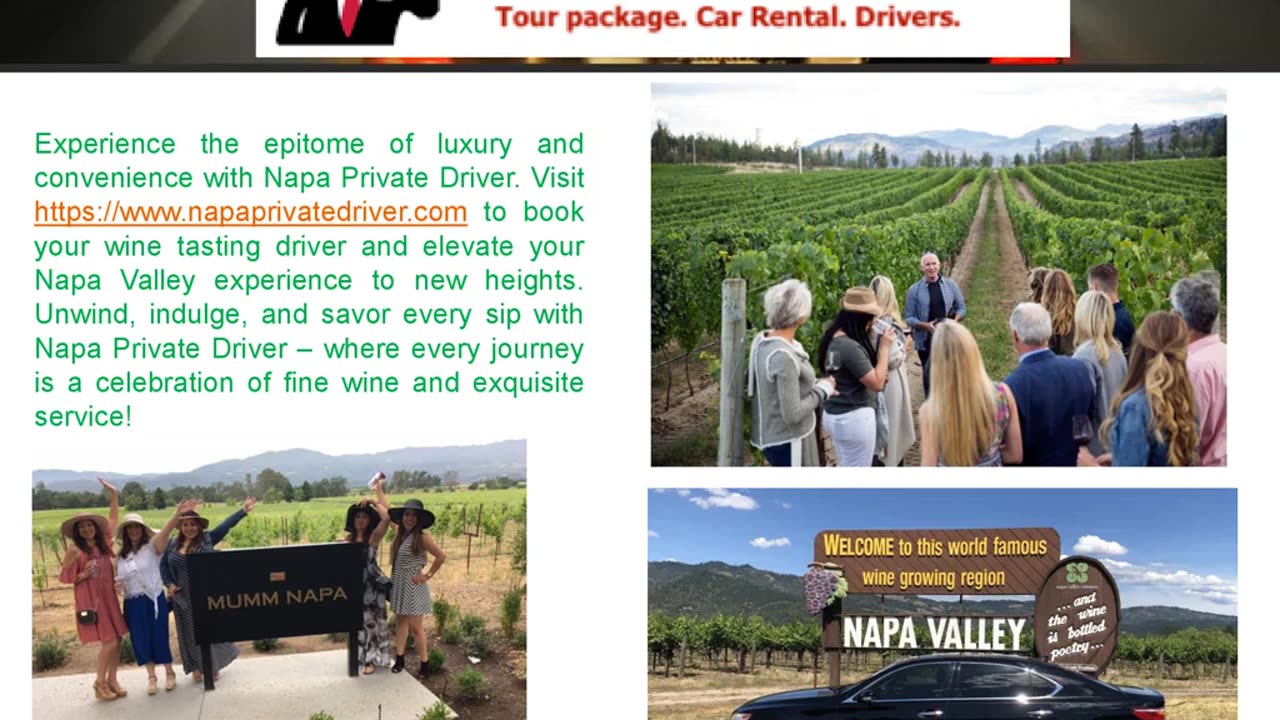 Gratify in Luxury: Your Ultimate Wine Tasting Experience with Napa Private Driver