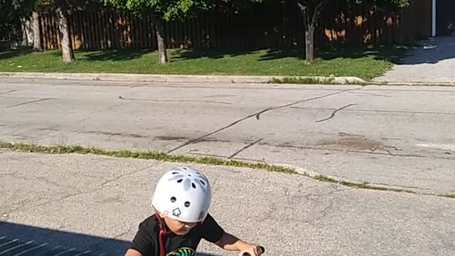 Oriental kid stops his Benz then drives off