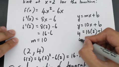 Finding Equation of Tangent Line Using Derivatives