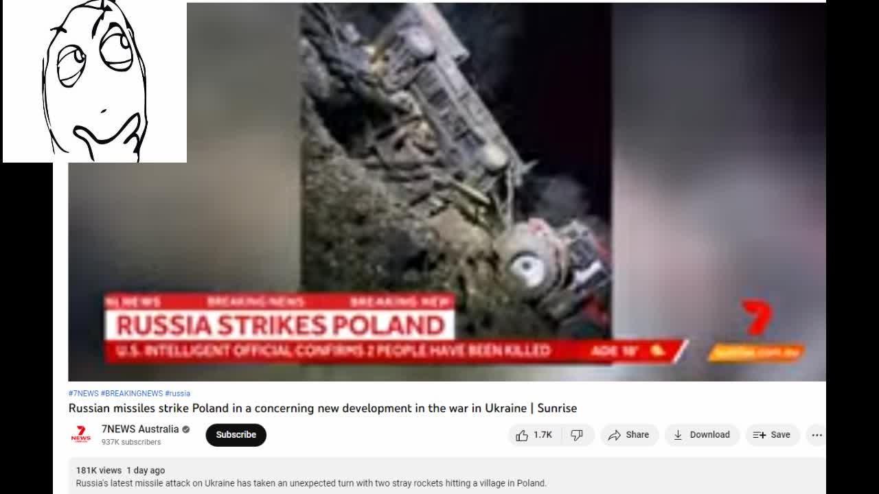 Goes from OMG Russia strikes Poland, to Probably launched by Ukraine.