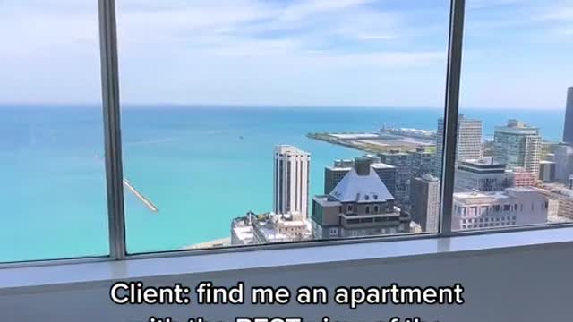 Client: find me an apartment with the BEST view of the lake