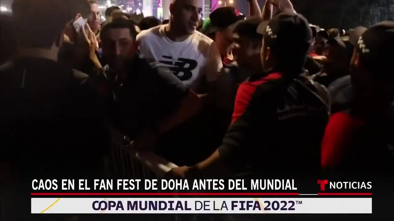 Sobrecupo provoca caos en 'Fan Fest' en Catar 2022 _ Noticias Telemundo