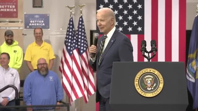 Biden speaks on his economic plan leading to a manufacturing boom in Michigan