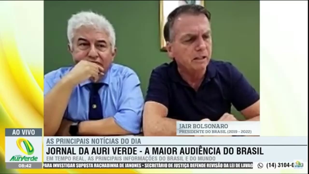 Jair Bolsonaro concede entrevista exclusiva para a Rádio Auri Verde Bauru