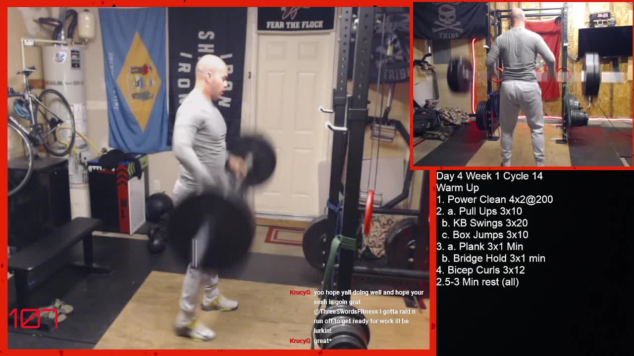 Garage Gym Workout Day 4 Week 1 Cycle 14