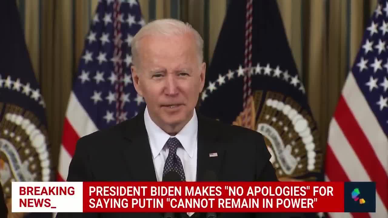 Biden Makes ‘No Apologies’ For Saying Putin ‘Cannot Remain In Power’