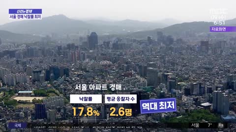 [신선한 경제] 아파트 경매 낙찰률 두 달 연속 30%대