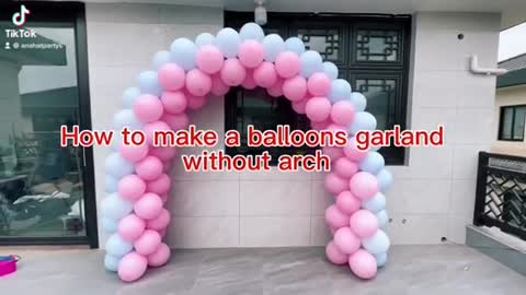 Easy to make a balloons garland without arch