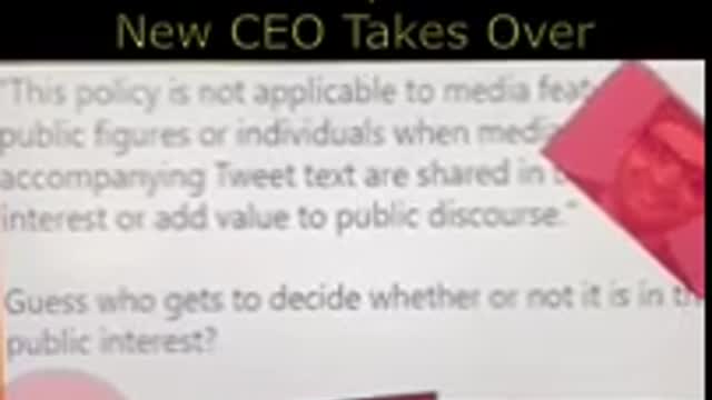 Twitter New CEO Decides What Journalism is Through Their Anti-Free Speech Policy