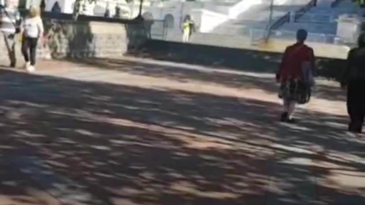 The capitol, All scaffolding down and some other things she points out