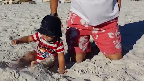 Funniest Babies on the Beach | Cute Baby Funny Moments-12