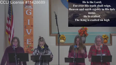 Moose Creek Baptist Church Sing “He is Exalted” During Service 11-13-2022