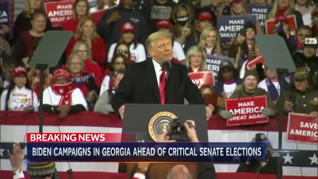 Biden Campaigns In Georgia Hoping To Boost Democrats Ahead Of Runoff NBC Nightly News