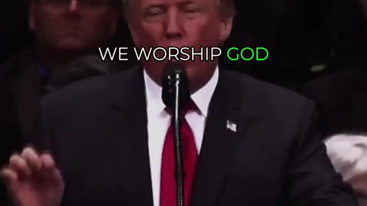 President Donald J. Trump: "In America, we don't worship government, we worship God!"