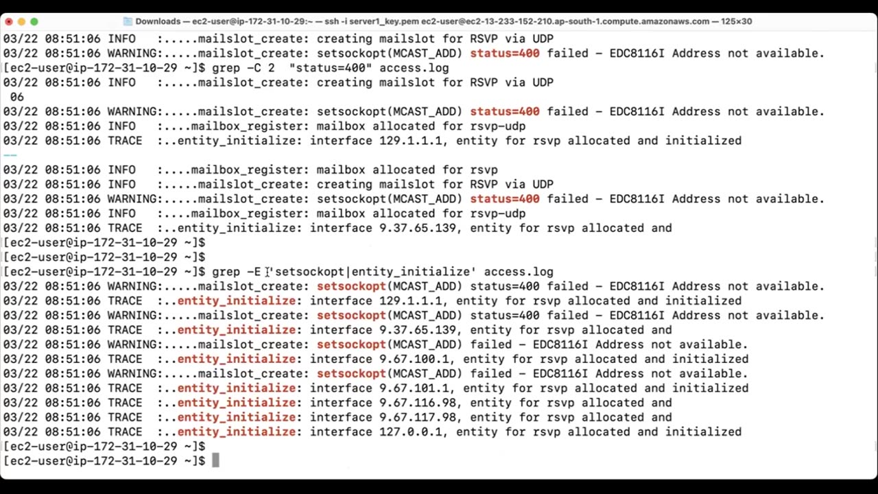 Grep command in linux