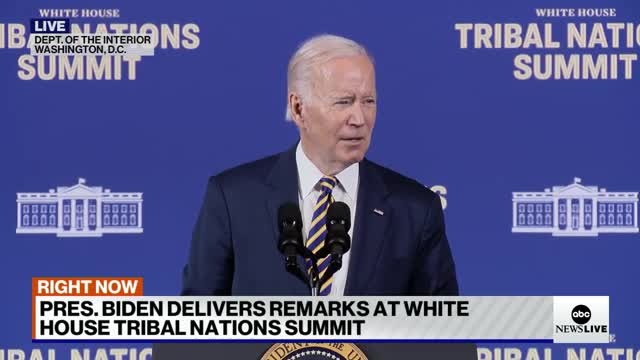 Biden delivers remarks at Tribal Nation Summit