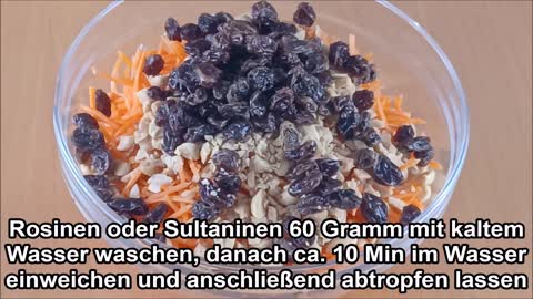 Schneller Möhrensalat mit 4 Zutaten - gesund & lecker