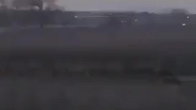 Clip showing the s300 wagon Ukrainian is destroyed