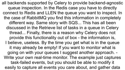 Celery how to get queue size in a reliable and testable way