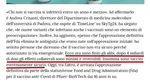 Crisanti minimizza sugli effetti collaterali dei vaccini Covid, Mazzucco non ci sta!