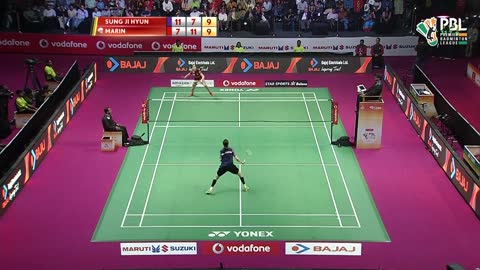 CAROLINA MARIN up against SUNG JI HYUN in a Rally Battle | Badminton | PBL Exclusive