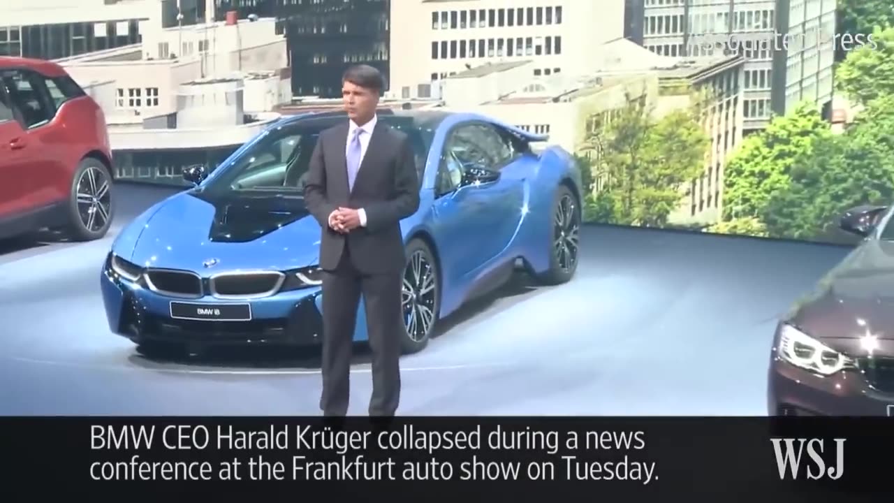 BMW CEO collapse on stage