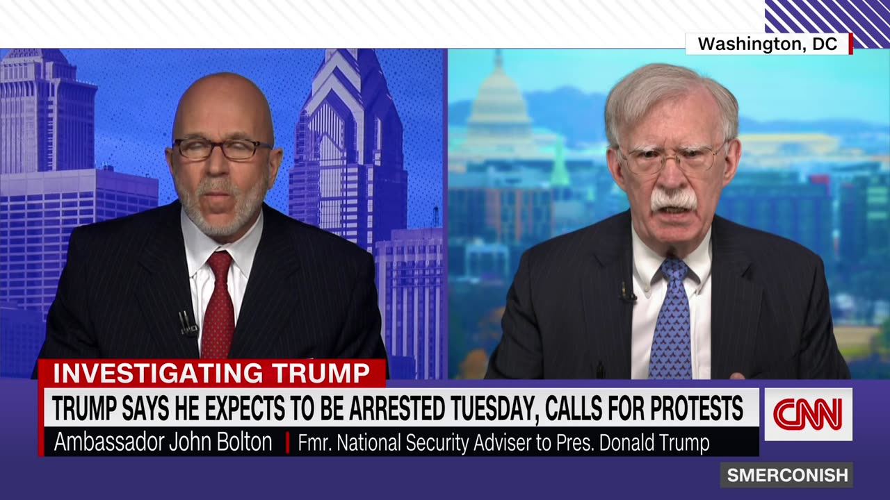 Bolton reacts to Trump's post that he expects to be arrested