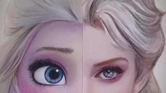 I tried to paint Elsa as a REALISTIC GURL