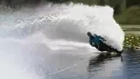 Mike Benskin waterskiing on Long Lake Course