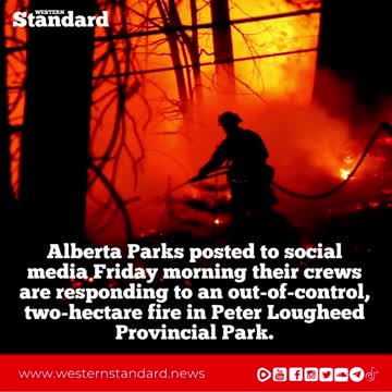 Crews are responding to a wildfire that's ablaze in Kananaskis Country